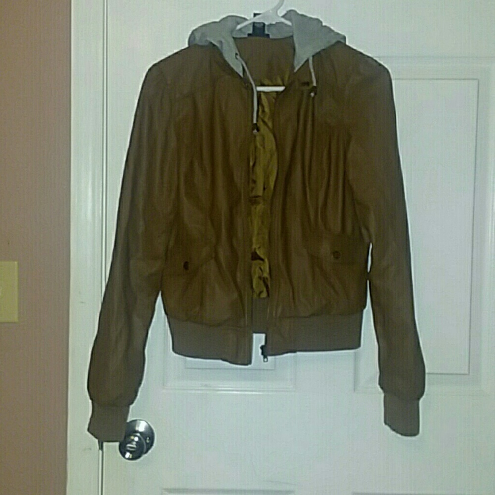Brown leather jacket